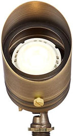 VOLT 12V Fat Boy Outdoor Spotlight (Bronze) & 5W 3000K MR16 LED Bulb | Solid Brass, 400 Lumens of Modern White Light, Low Voltage, Ideal for Uplighting of Yard, Garden, Trees & House