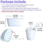 lalagreen outdoor rail planter (11.2 in, 12 pack) shown in use