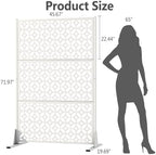 metal outdoor privacy fence 72" h×45.7" w balcony shown in use