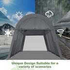 cobizi carport canopy 10x20 heavy duty portable garage, side view