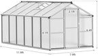 8x12 ft greenhouse, greenhouses for outside, polycarbonate greenhouse, close-up detail