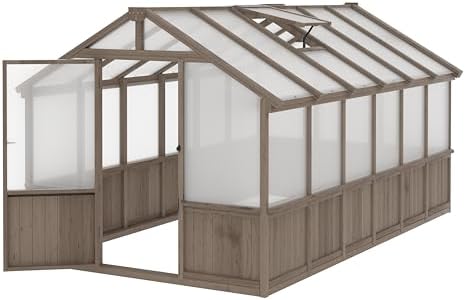 yardenaler 8x12 ft greenhouse kit with 6mm thick, view 9