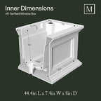 mayne fairfield 4ft window box - white on a desk or shelf