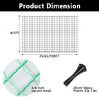 poyee deer fence netting 5x100ft plastic mesh netting, close-up detail