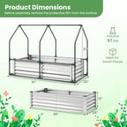giantex 4x2x3 ft galvanized raised garden bed with, view 9