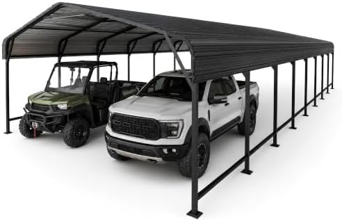 20x40 ft heavy duty metal carport with reinforced, view 9