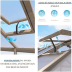 yardenaler 8x16 ft greenhouse for outdoor, 6mm thick, close-up detail