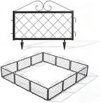 zhongma decorative metal garden fence, pack of 4pcs showing dimensions
