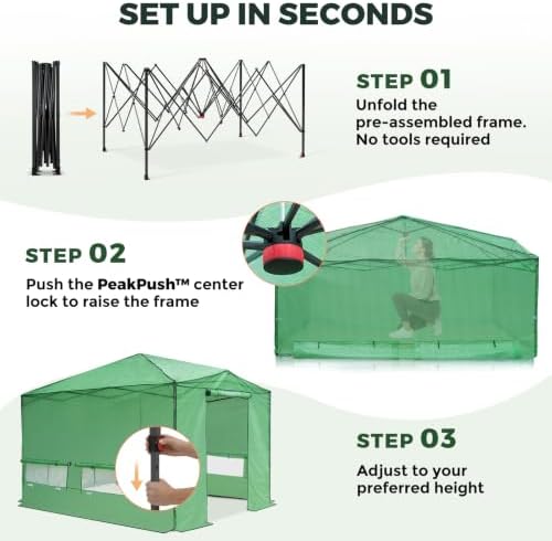 eagle peak 12x8 portable walk-in greenhouse, pop-up indoor on a desk or shelf
