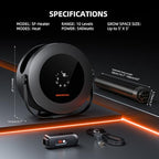 spider farmer heater,530w 10-level ptc heating for grow, front angle view
