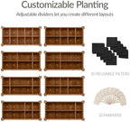 best choice products raised herb garden bed planter, side view