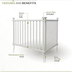 zippity baskenridge picket fence panels, white vinyl diy, close-up detail
