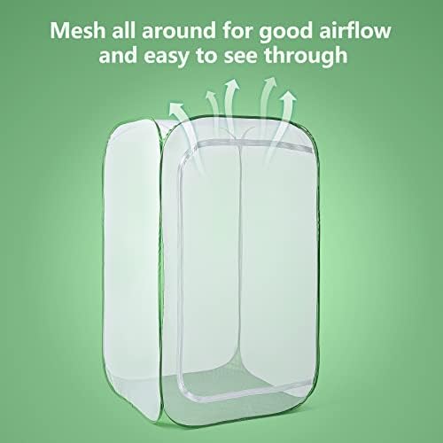 36" outdoor mesh plant enclosure, plant cover for shown in use
