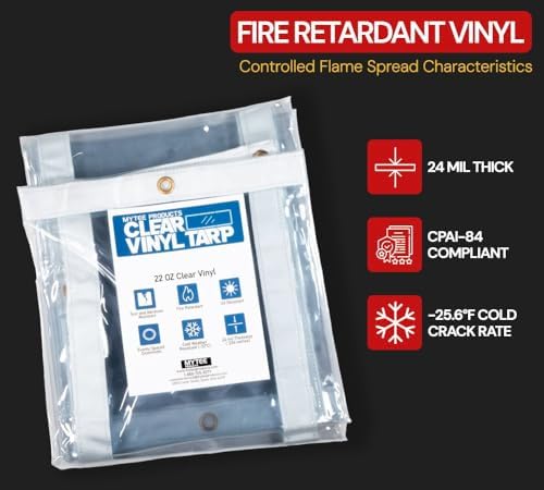 mytee products 2 pack 8' x 10' clear shown in use
