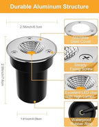 zuckeo low voltage landscape lighting led well lights, side view