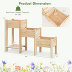 costway raised garden bed, 3-tier wooden elevated planter on a desk or shelf