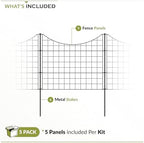 zippity 25in h black metal fence, diy fence, side view