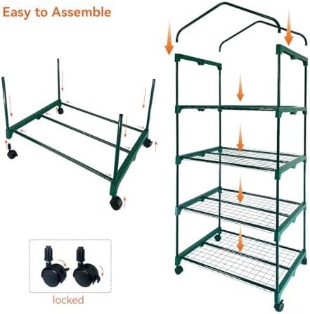 mini greenhouse,4 tier small portable greenhouses kit with, package contents