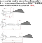 sunny guard 7' x 13' rectangle shade sail, close-up detail
