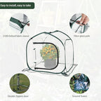 mini transparent pop up greenhouse for indoor and, close-up detail
