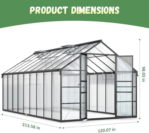 jocoevol 10x18ft galvanized steel greenhouse,walk-in greenhouse for outdoor shown in use
