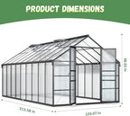 jocoevol 10x18ft galvanized steel greenhouse,walk-in greenhouse for outdoor shown in use