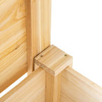 outsunny raised garden bed set of 3, wooden, front angle view