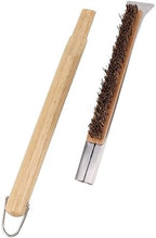 Pizza Oven Brush Scraper Detachable Handle Coconut Fiber Outdoor Accessories