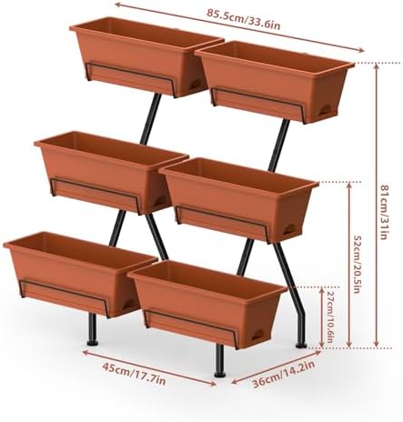 vertical garden planter 3 tier vertical raised garden shown in use