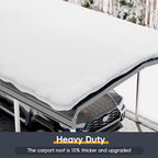 10x15 ft heavy duty metal carport kits with, view 9