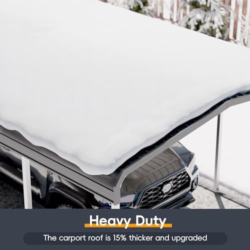 10x15 ft heavy duty metal carport kits with, view 9