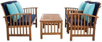 safavieh outdoor collection rocklin natural/ navy cushions/ light on a desk or shelf