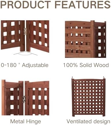 knocbel privacy screen solid wood decorative fences air showing dimensions