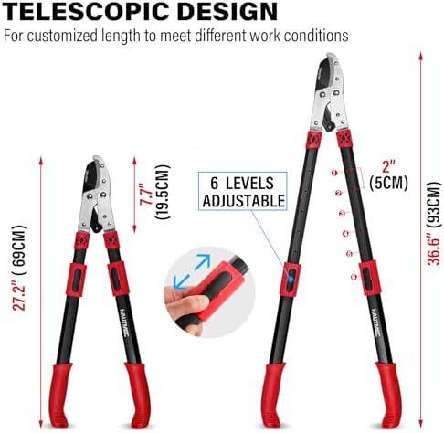 hautmec anvil loppers for tree trimming heavy duty, close-up detail