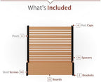 enclo 4fth florence privacy screen w/planter box, freestanding showing dimensions