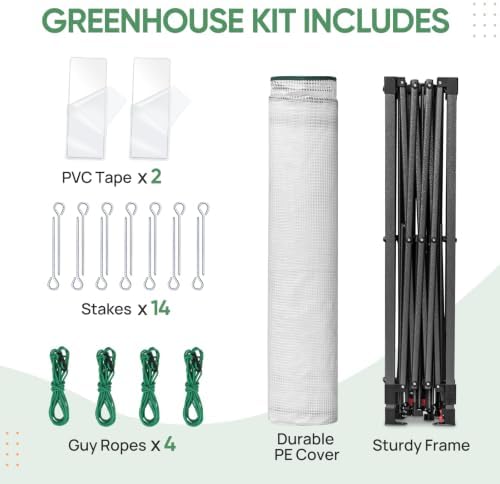 eagle peak 10x10 portable walk-in greenhouse, pop-up indoor, view 9