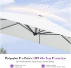 purple leaf patio umbrella outdoor 10' x 10' showing dimensions