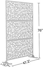 elevens free decorative privacy screen with stand, outdoor shown in use