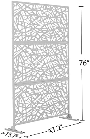 elevens free decorative privacy screen with stand, outdoor shown in use