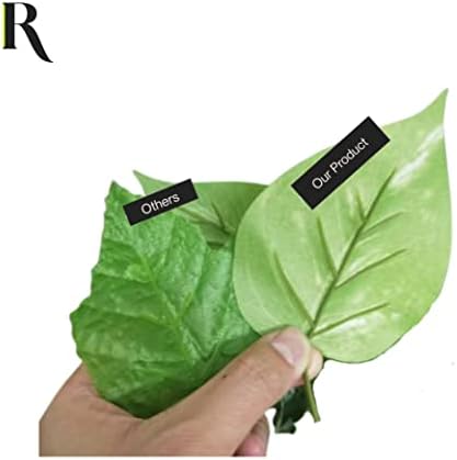 retrograde 32" fake plant, silk faux pothos ivy, close-up detail
