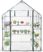 sungift walk-in greenhouse kit, upgraded pvc clear, 57x61x80, view 9