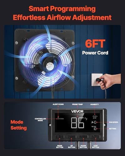 vevor 12 inch exhaust fan, wall mounted attic, package contents
