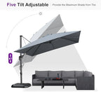 purple leaf patio umbrella outdoor 10' x 10', package contents