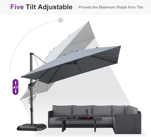purple leaf patio umbrella outdoor 10' x 10', package contents