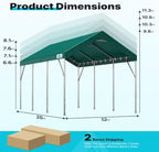 advance outdoor 12x20 ft heavy duty carport potable shown in use