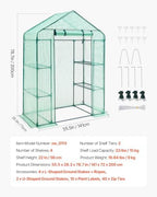 vevor walk-in greenhouse, 55.5" x 28.3" x 78.7" on a desk or shelf