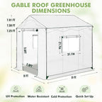 eagle peak 8x8 pop up walk in greenhouse, close-up detail