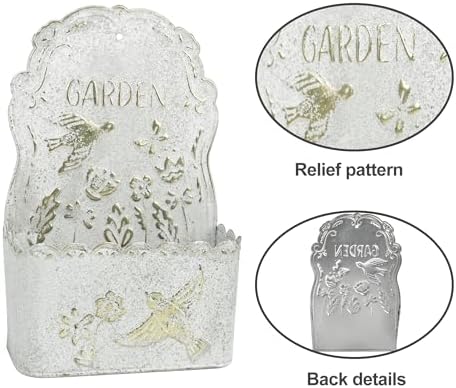 big fortune metal wall mount planter wall vases, side view