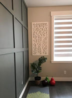 vima (twin trees) decorative wall panel - 48", side view