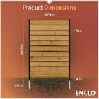 enclo concord privacy screen, cedar wood diy no, package contents